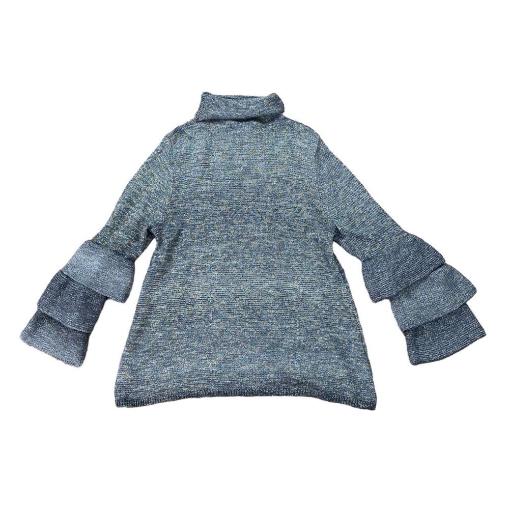 Woman’s Knox Rose multicolor ruffled sleeve sweater size L